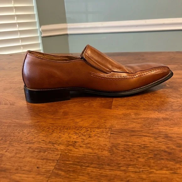 Stacy Adams Men's Hillman loafer Tan Leather Loafers size 10.5 - Picture 4 of 12